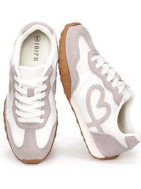 Women White Comfortable Lightweight Fashion Sneakers Casual Retro Classic Shoes